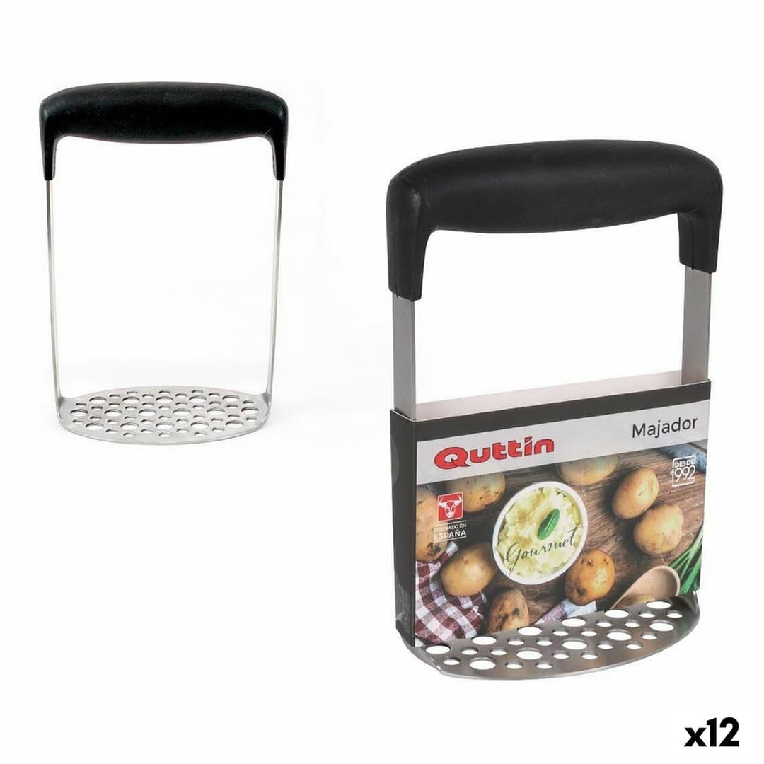 Potato Masher Quttin 142277 Stainless steel 18 x 12 x 7 cm (12 Units) (11,5 x 18 cm)