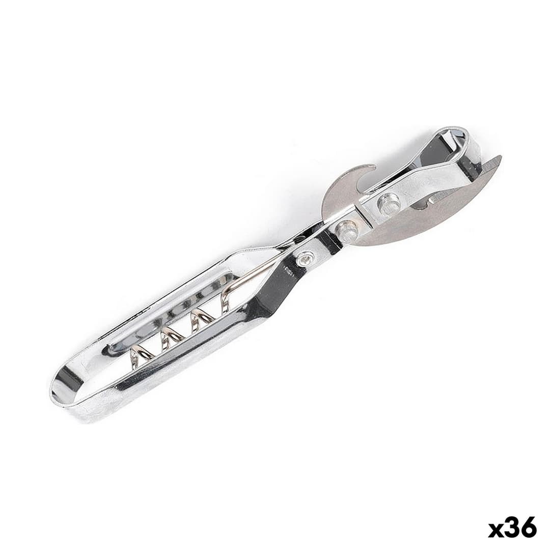 Bottle Opener with Corkscrew 14 x 3,5 cm Corkscrew Tin opener (36 Units)