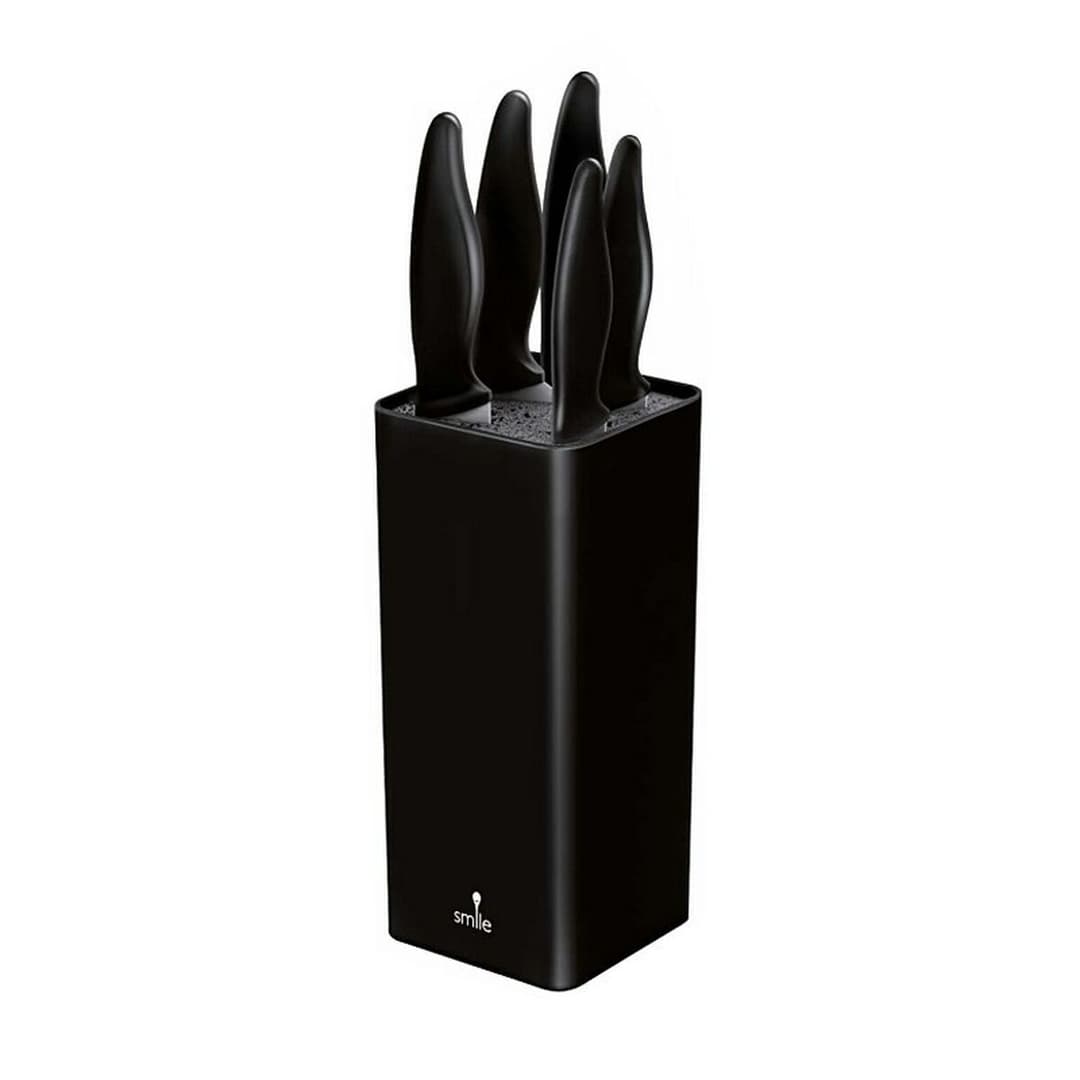Set of Kitchen Knives and Stand Smile