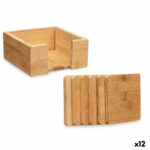 Coasters Kinvara Natural Bamboo Squares 12 x 6 x 12 cm 12 x 5,5 x 12 cm 7 Pieces (12 Units)