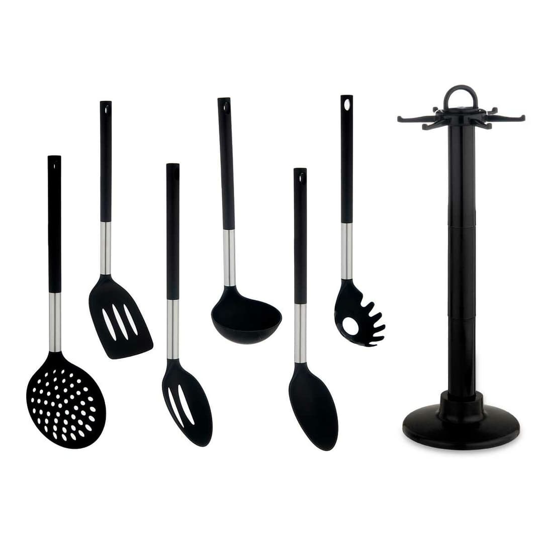 Set of Kitchen Utensils Kinvara Wood Metal polypropylene Plastic PBT 14 x 38 x 14 cm 7 Pieces