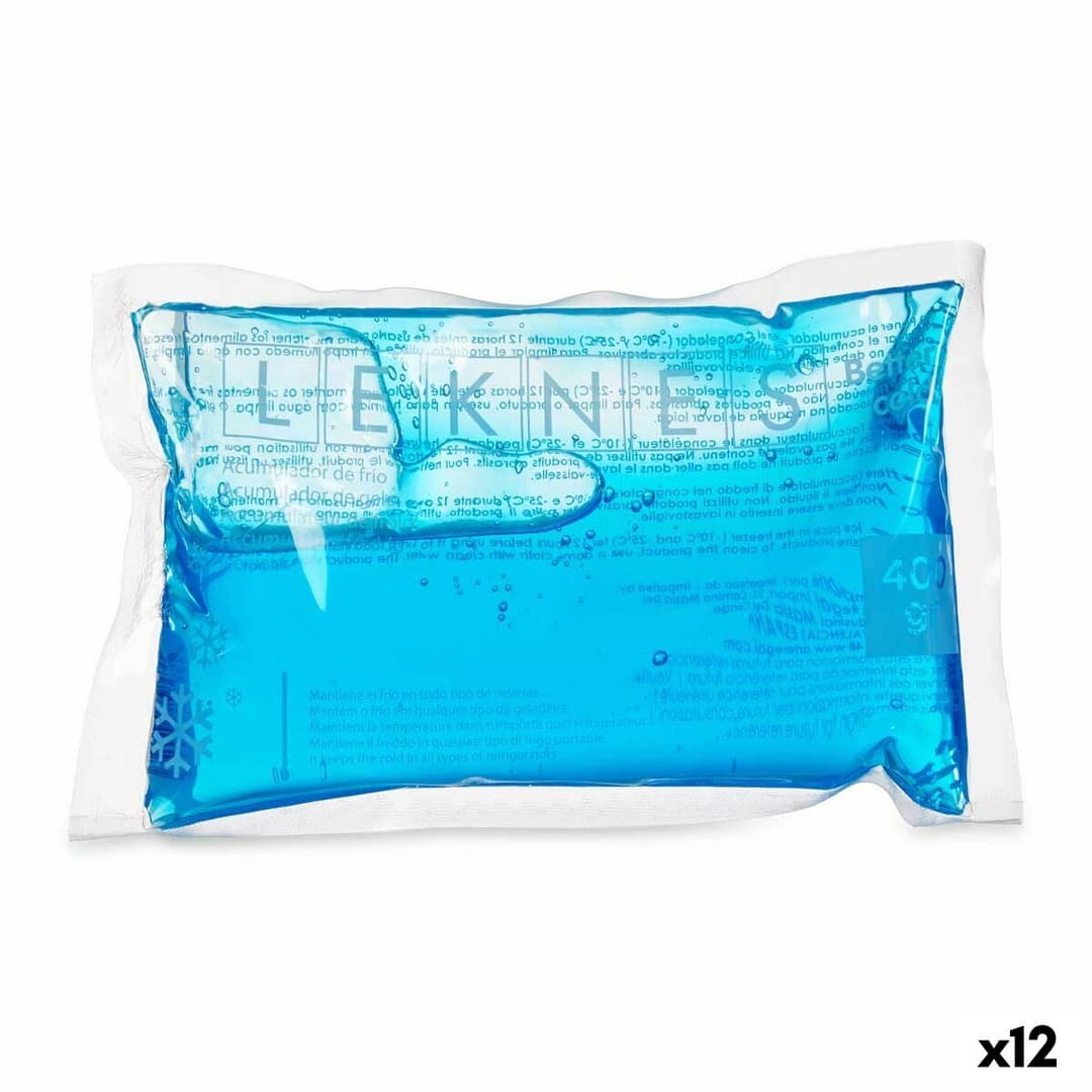 Bottle Cooler Leknes Blue Polyethylene 400 ml 22,5 x 3 x 14,5 cm (12 Units)