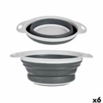 Strainer Kinvara White Grey polypropylene TPR 25 x 20 x 8,5 cm 25 x 3 x 20 cm 24,5 x 3,5 x 20 cm (6 Units)