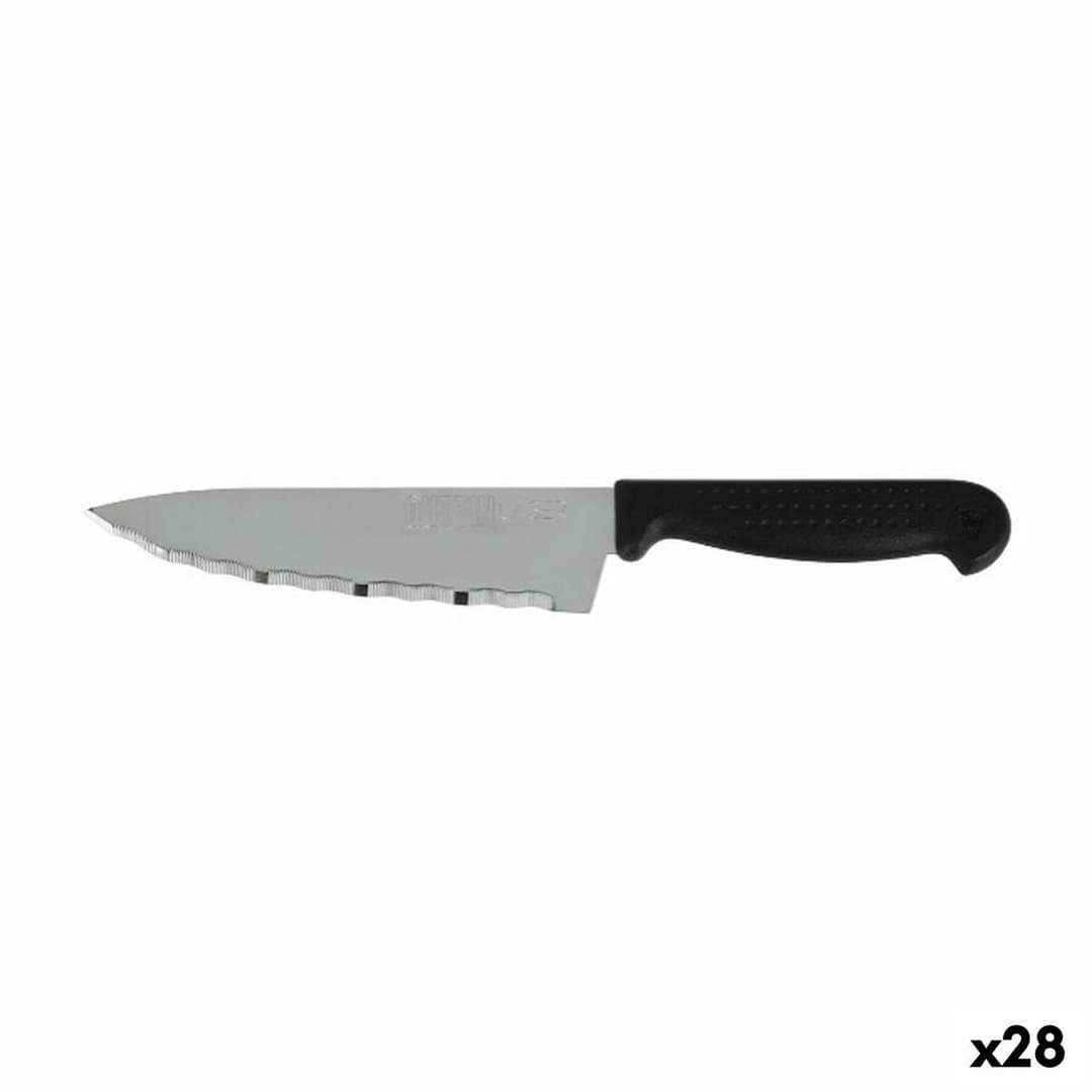 Kitchen Knife Quttin Laser Black Silver 28 x 6 x 1,3 cm (28 Units)