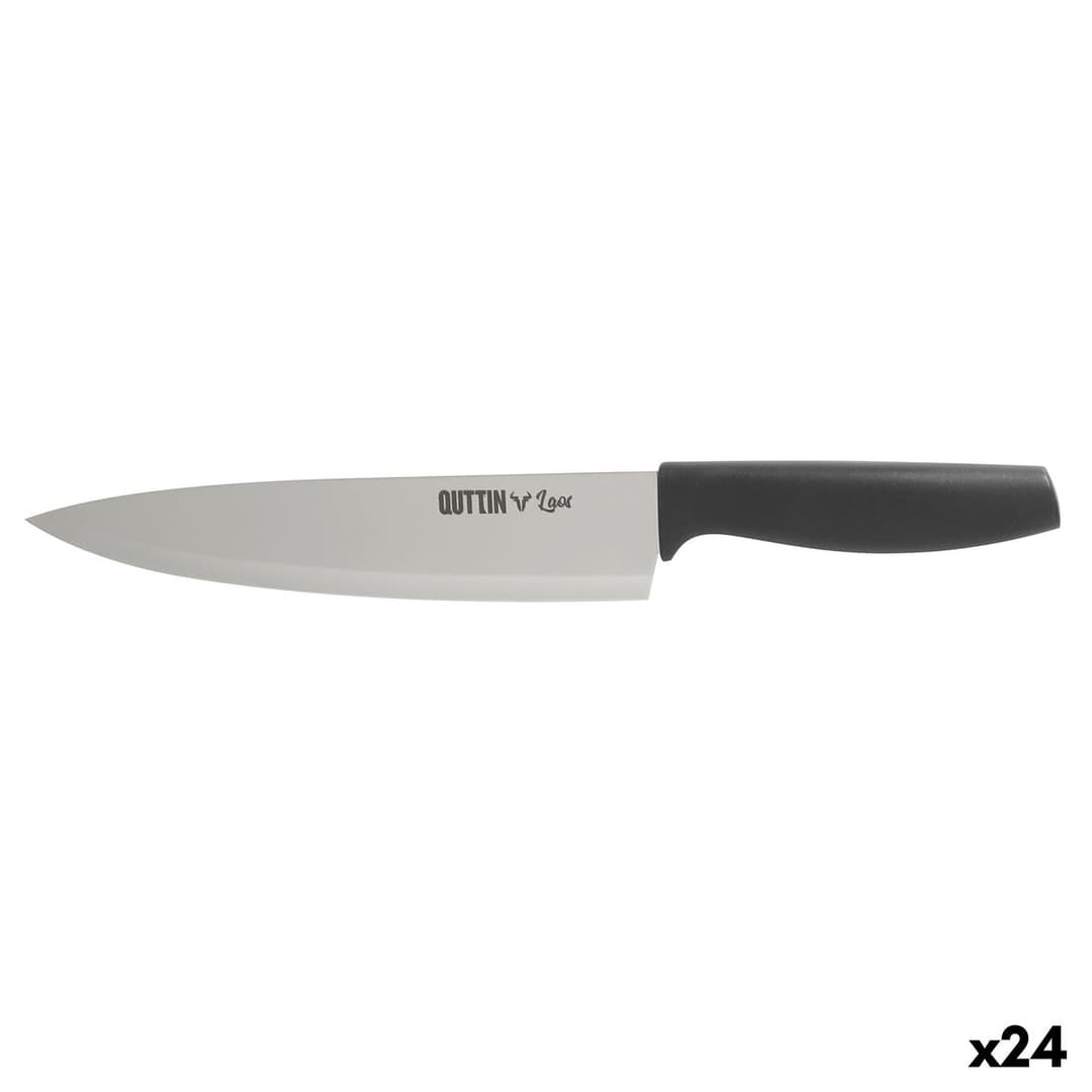 Kitchen Knife Quttin Laos Black Silver 20 cm (24 Units)